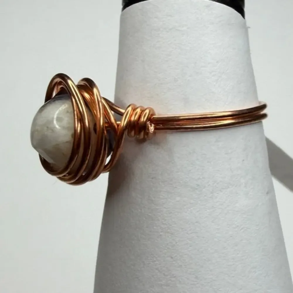 Sodalite copper ring handmade